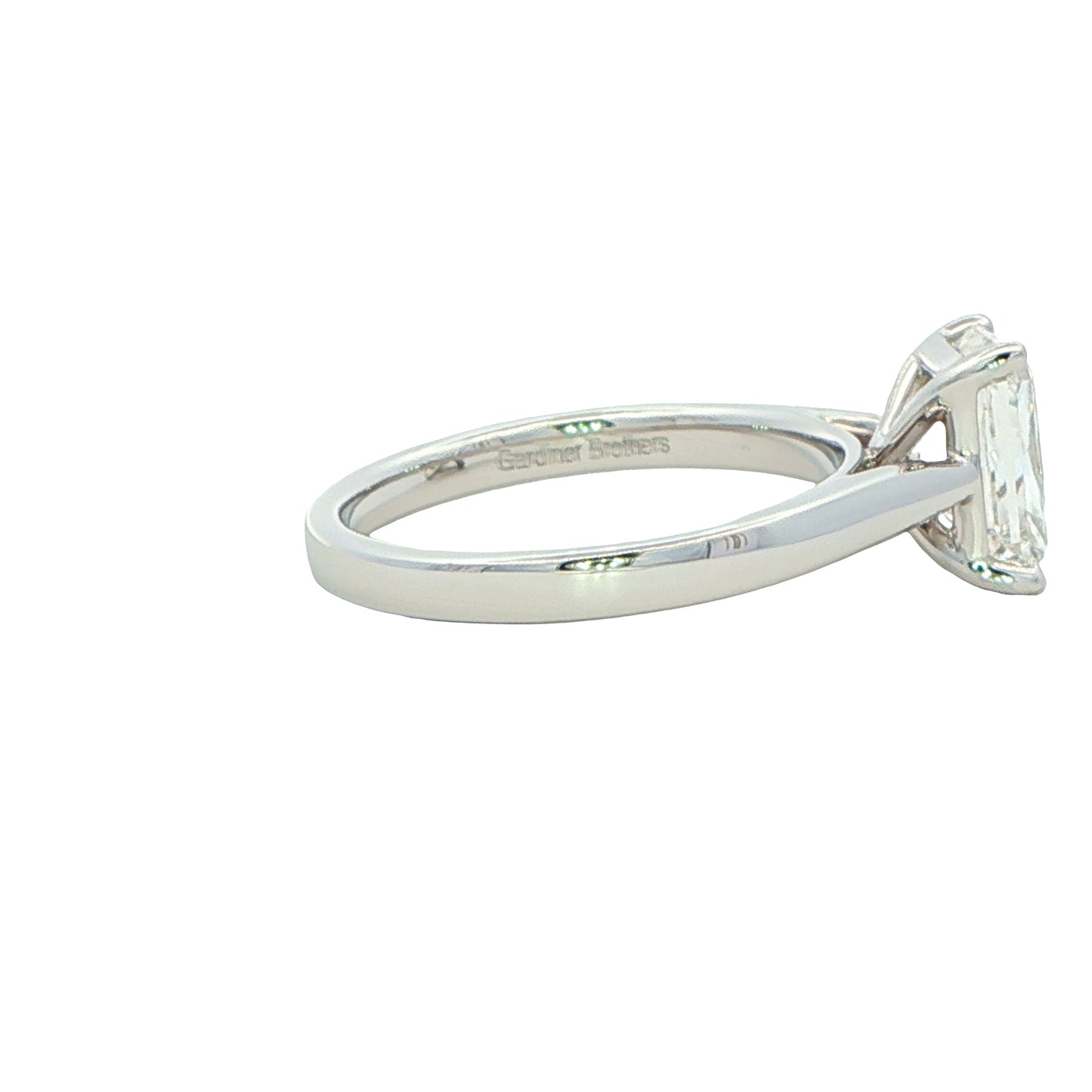 Platinum Radiant cut diamond solitaire ring - 2.00cts Gardiner Brothers