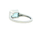 Octagonal shaped Aquamarine Ring with diamond set shoulders Gardiner Brothers