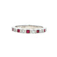 Square Ruby and Diamond Vintage Style Eternity Ring Gardiner Brothers