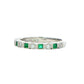 Square Emerald and Diamond Vintage Style Eternity Ring Gardiner Brothers