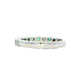 Square Emerald and Diamond Vintage Style Eternity Ring Gardiner Brothers