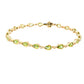 Pear Shaped Peridot and round brilliant cut diamond bracelet Gardiner Brothers