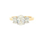 Yellow Gold Oval shaped diamond 3 stone ring - 1.43cts Gardiner Brothers