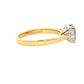 Yellow Gold Radiant cut Cognac diamond 3 stone ring - 1.60cts Gardiner Brothers