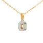 Emerald cut Cognac diamond halo pendant - 0.78cts Gardiner Brothers