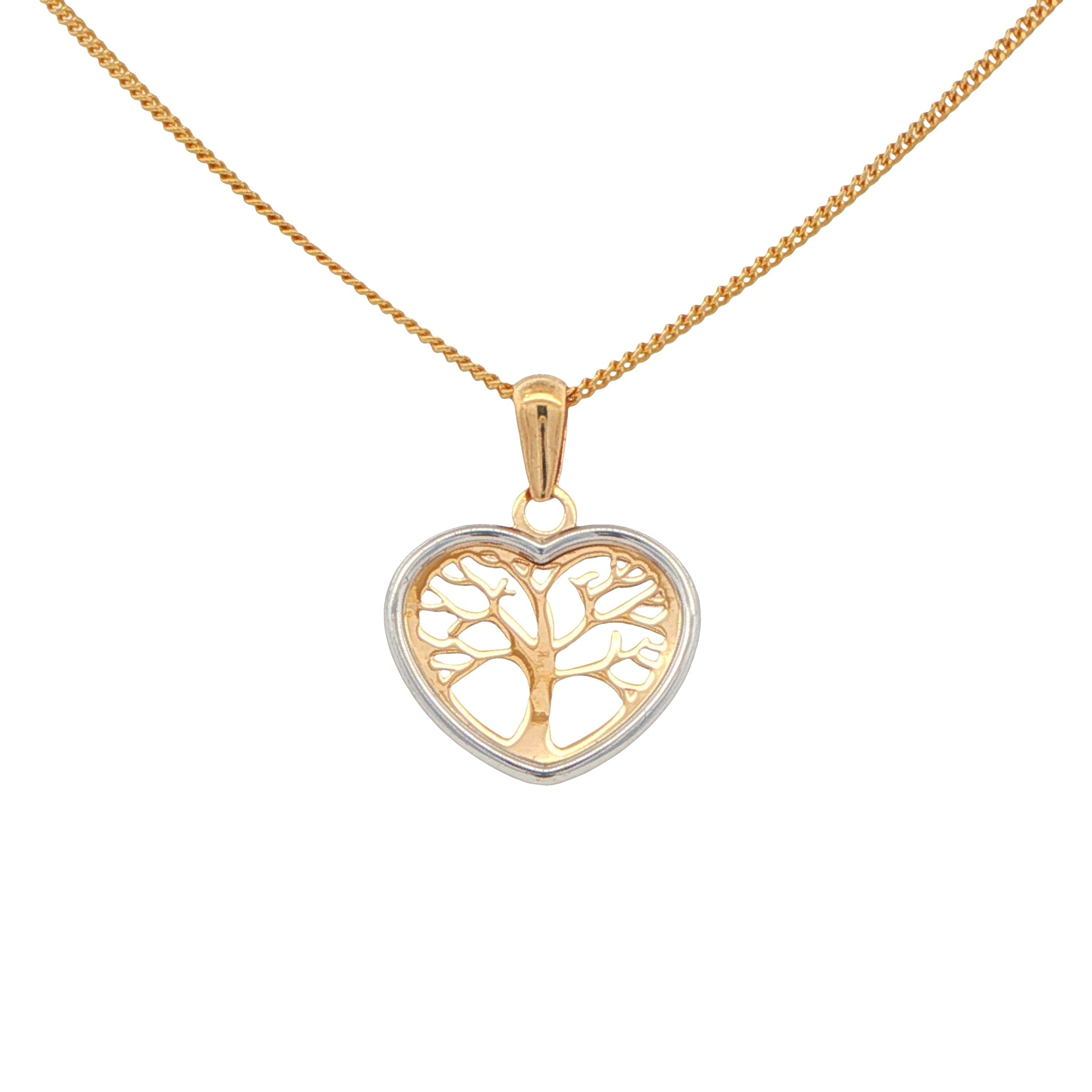 Yellow and White Gold Tree of Life Pendant Gardiner Brothers