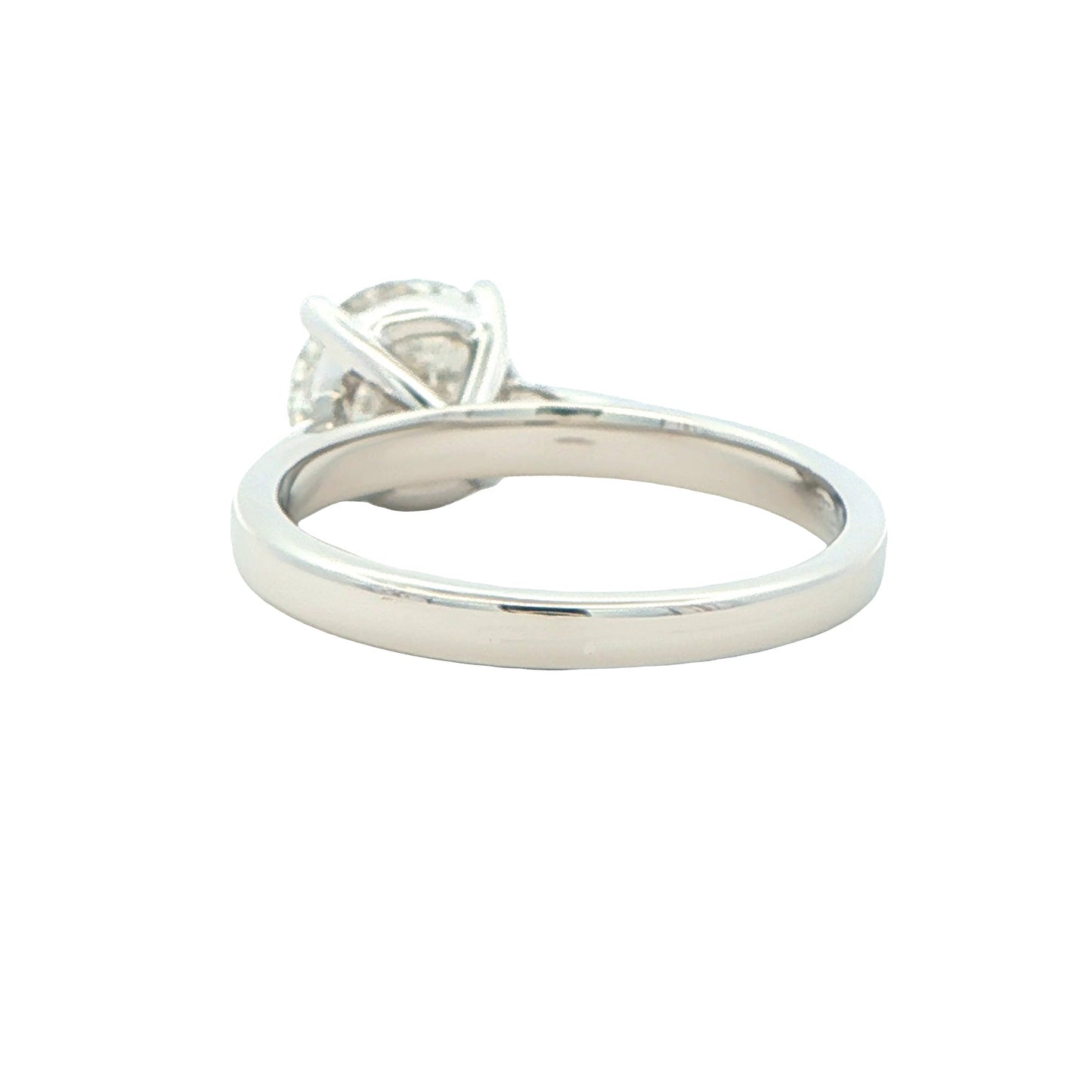 Platinum round brilliant cut diamond solitaire ring - 2.00cts Gardiner Brothers