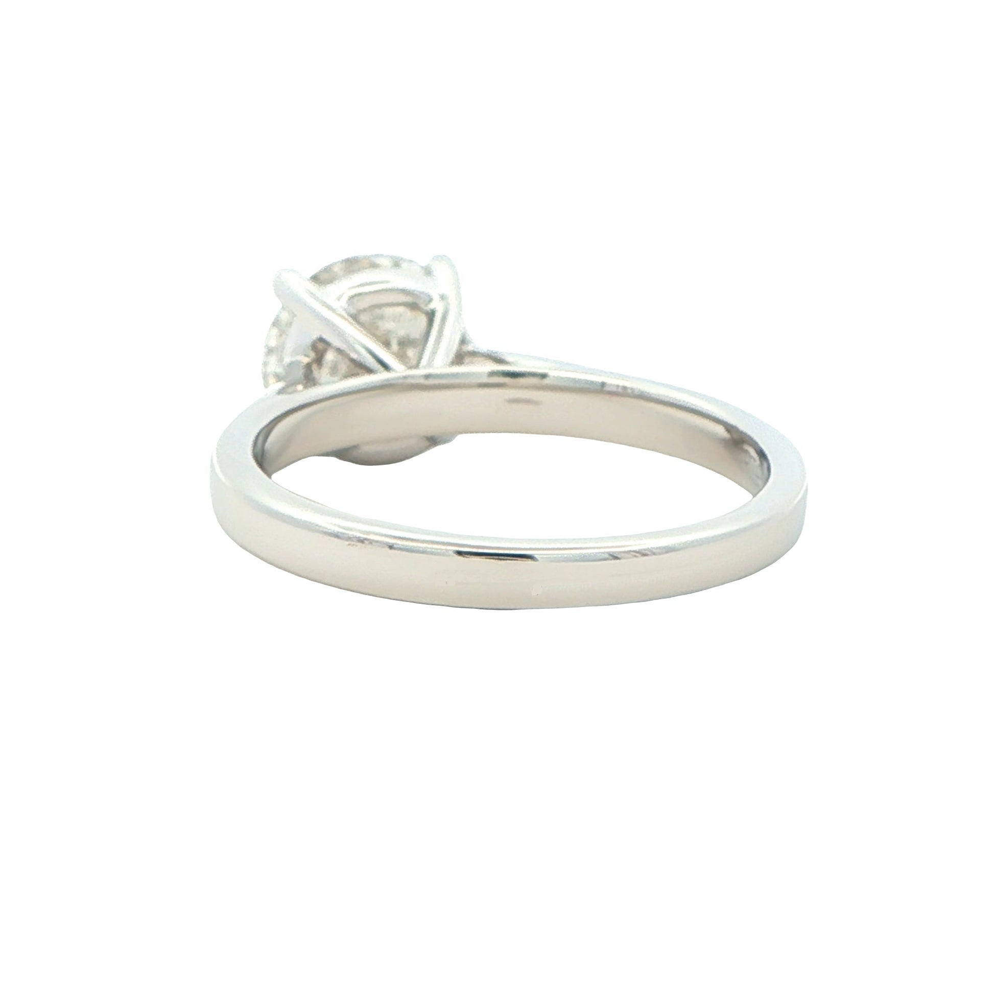 Platinum round brilliant cut diamond solitaire ring - 2.00cts Gardiner Brothers