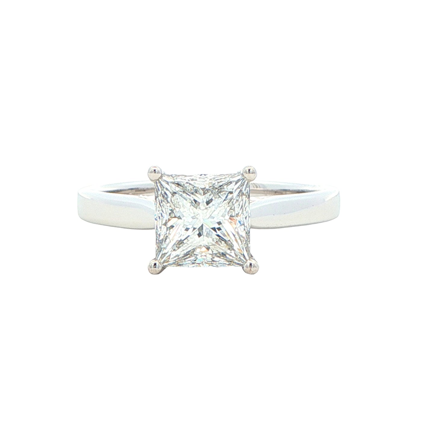 Platinum princess cut diamond solitaire ring - 1.52cts Gardiner Brothers