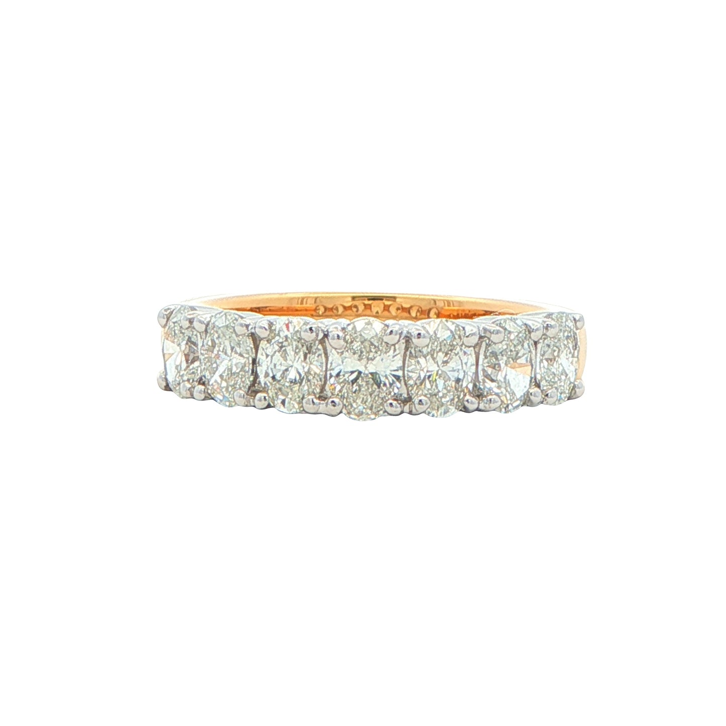 Oval Shaped Diamond 7 Stone Eternity Style Ring - 1.38cts Gardiner Brothers