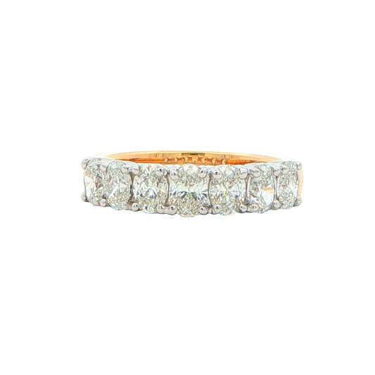 Oval Shaped Diamond 7 Stone Eternity Style Ring - 1.38cts Gardiner Brothers