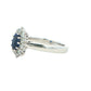 Oval Sapphire and round brilliant cut diamond cluster ring Gardiner Brothers