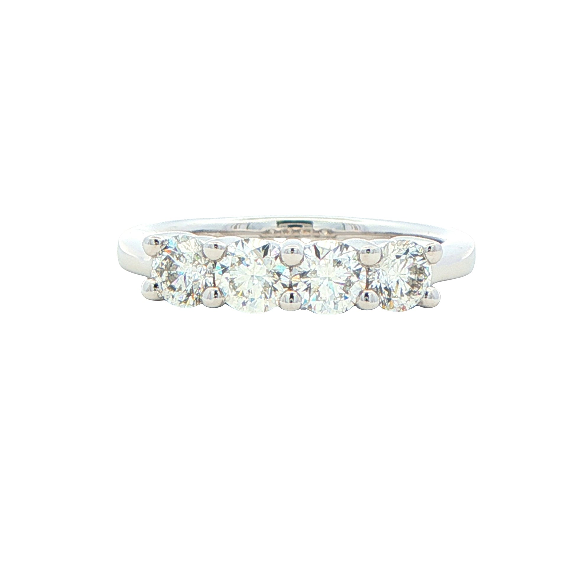 Round Brilliant Cut 4 Stone Diamond Eternity Ring - 1.00cts gardiner-brothers