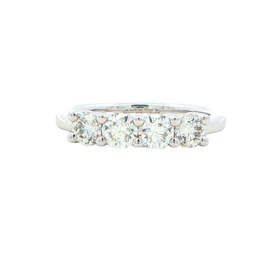 Round Brilliant Cut 4 Stone Diamond Eternity Ring - 1.00cts gardiner-brothers