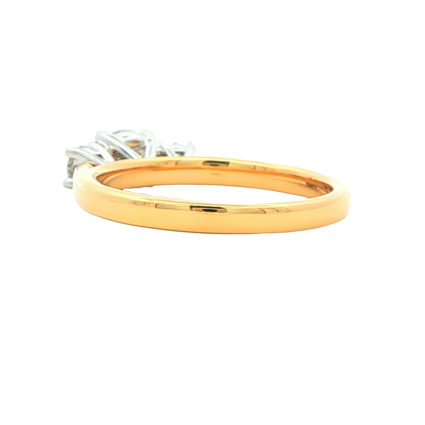 Yellow Gold Round Brilliant Cut Diamond 3 Stone Ring - 1.00cts Gardiner Brothers