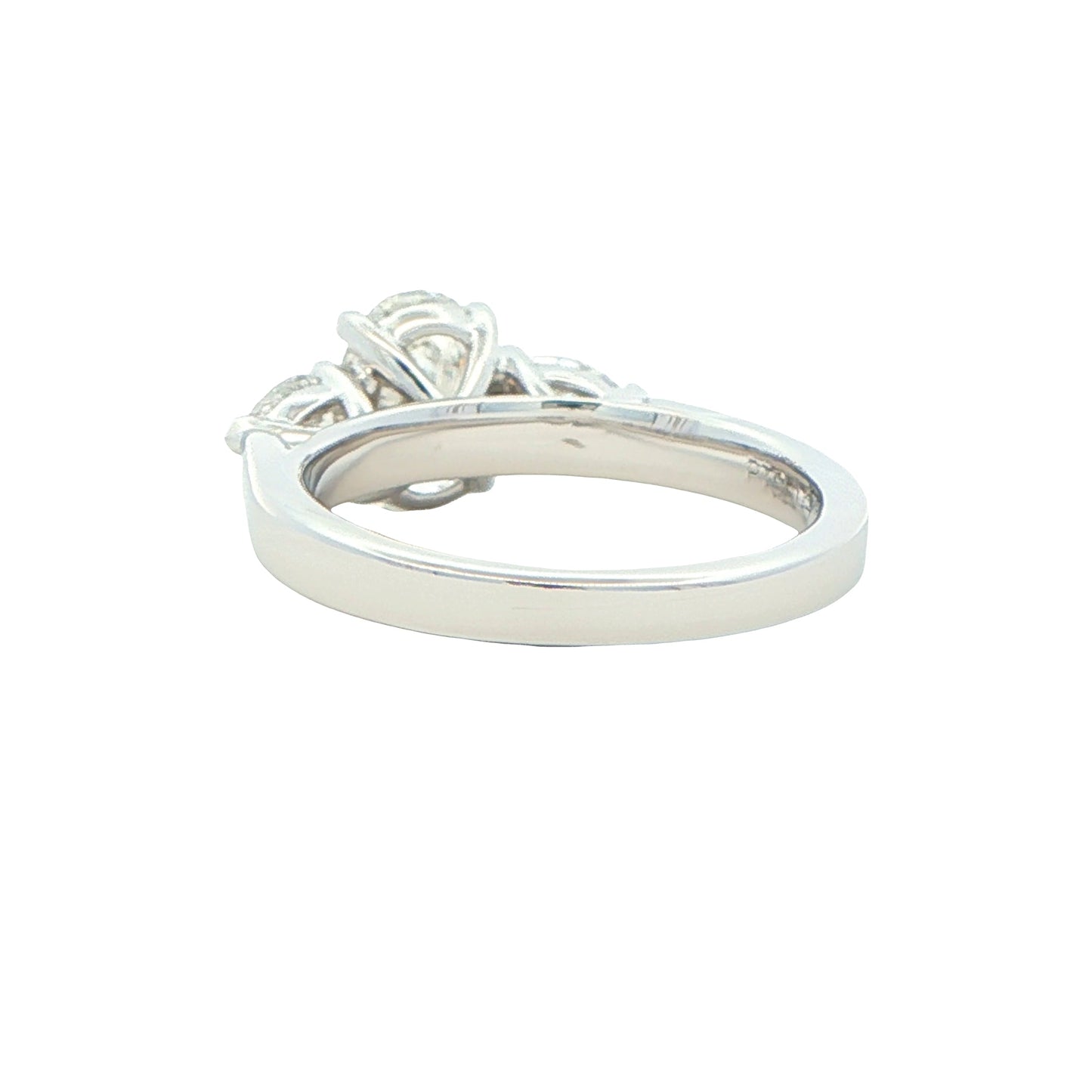 Lab Grown Oval and Pear Shaped Diamond 3 Stone Ring - 1.37cts Gardiner Brothers