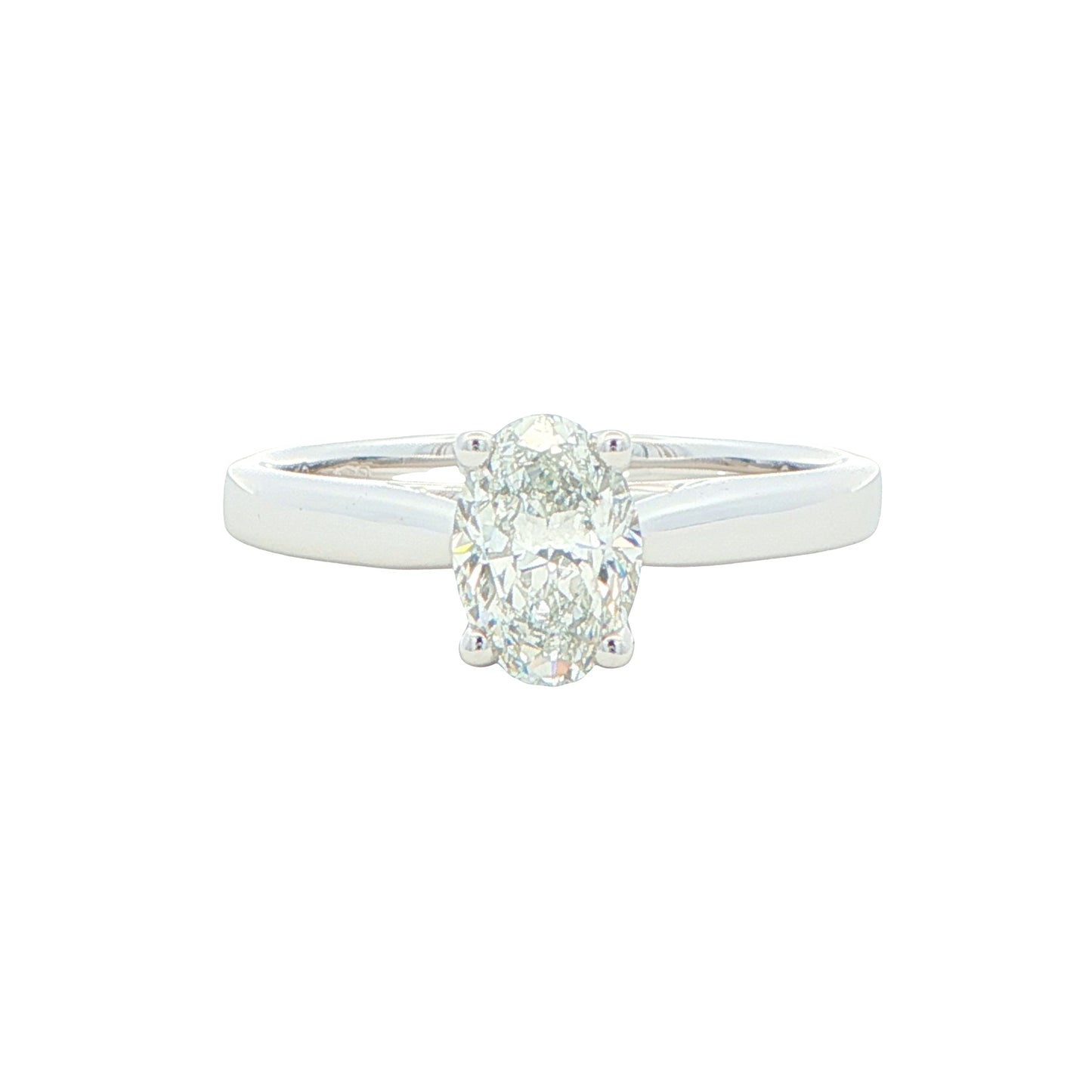 Platinum oval diamond solitaire ring - 0.81cts Gardiner Brothers