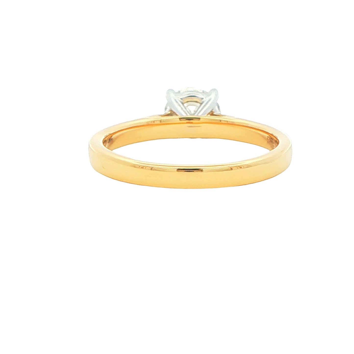 Yellow Gold Round brilliant cut diamond solitaire ring - 0.90cts Gardiner Brothers