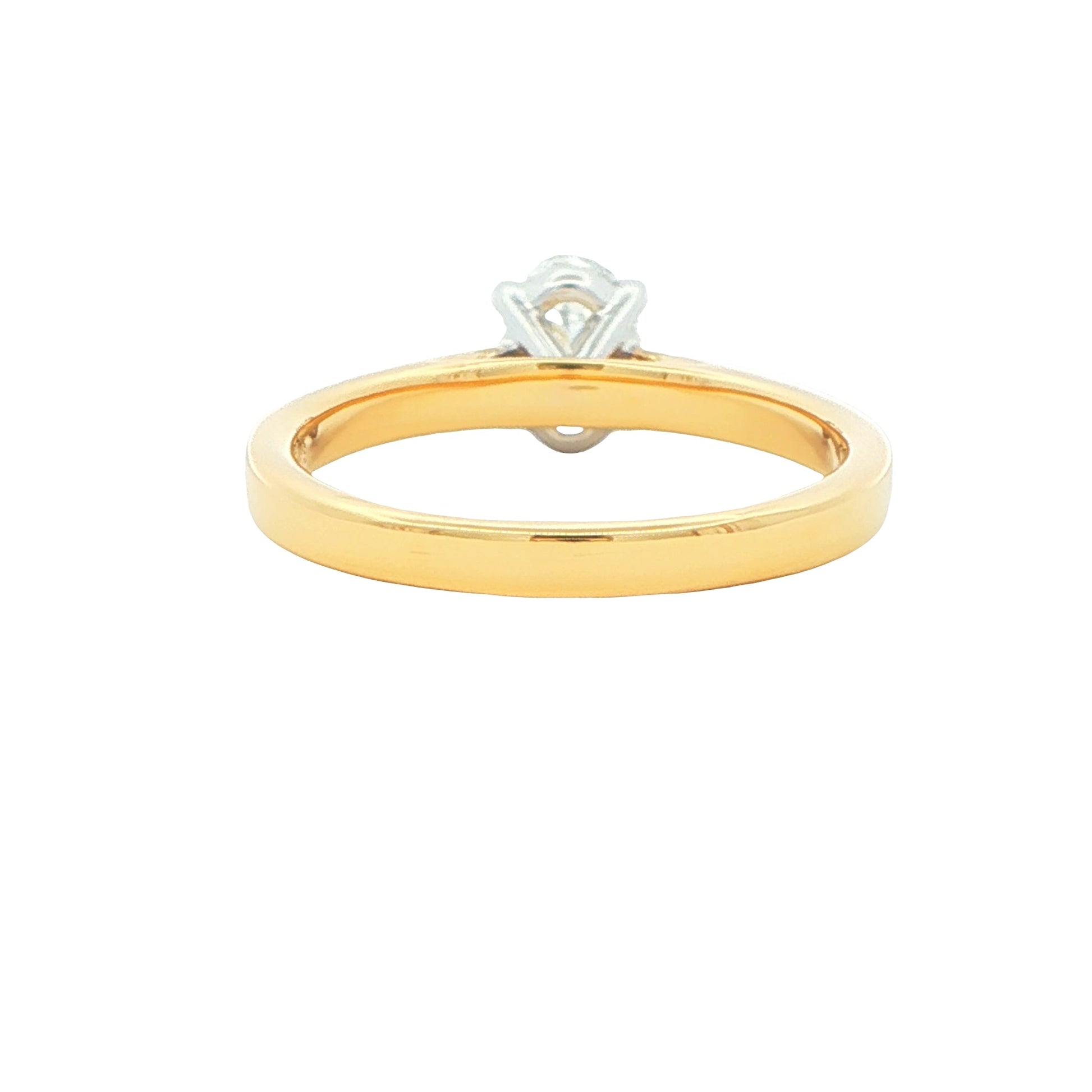 Yellow Gold Oval Shaped Diamond Solitaire Ring - 0.60cts Gardiner Brothers