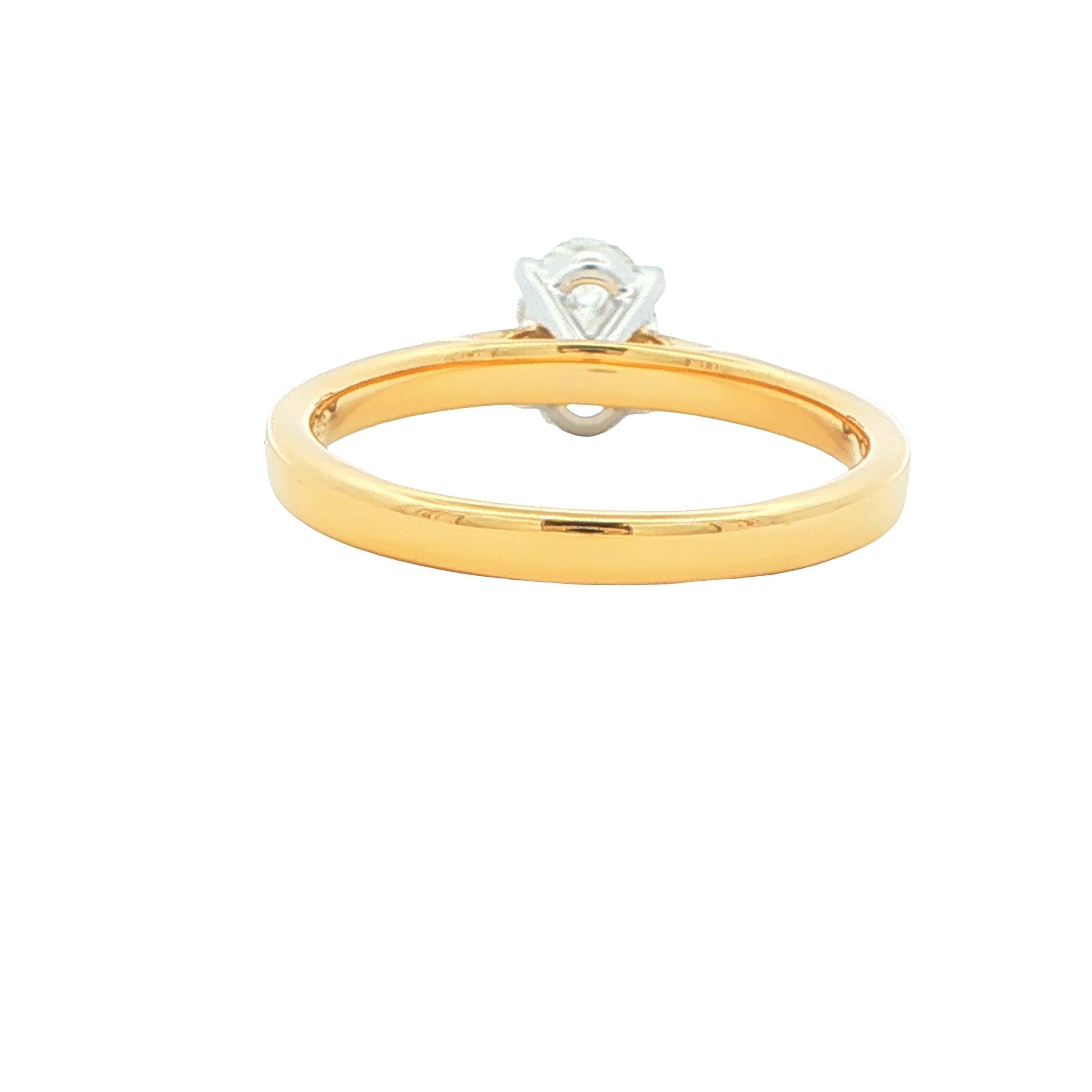 Yellow Gold Oval Shaped Diamond Solitaire Ring - 0.70cts Gardiner Brothers