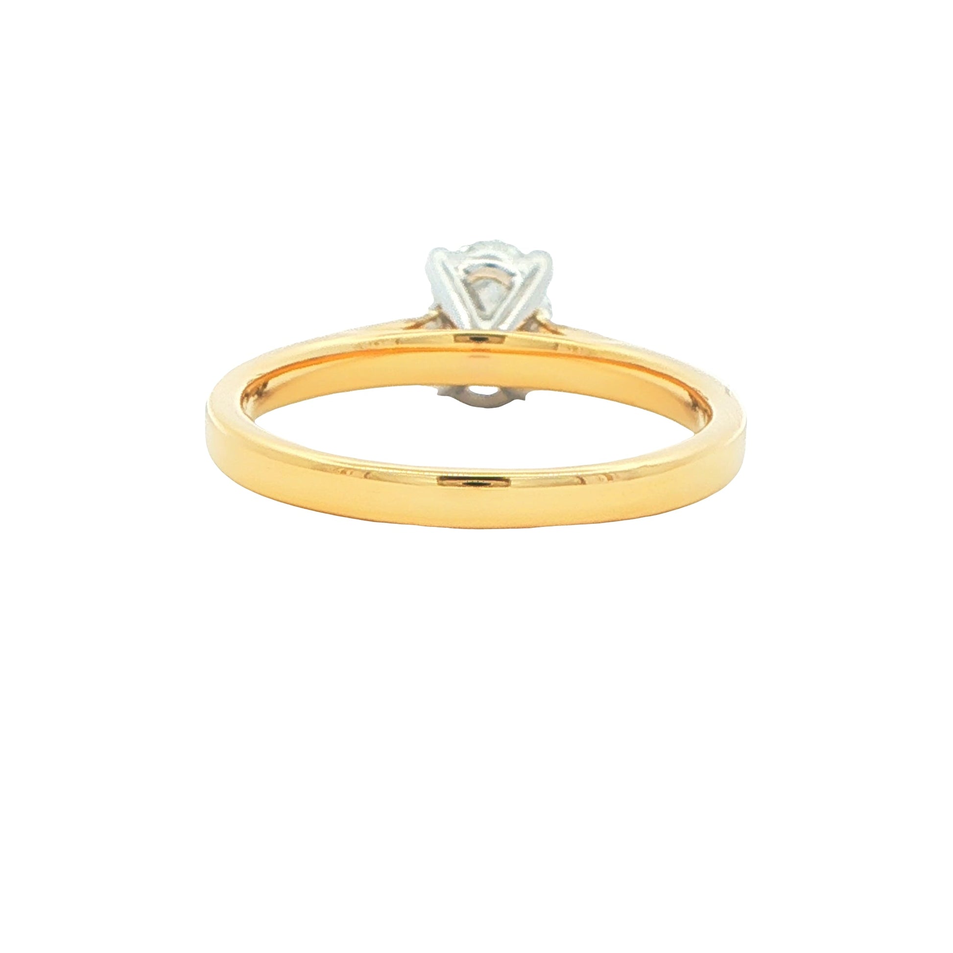 Yellow Gold Oval Shaped Diamond Solitaire Ring - 0.80cts Gardiner Brothers