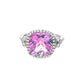 Cushion Shaped Amethyst and Diamond Halo Style Cluster Ring Gardiner Brothers
