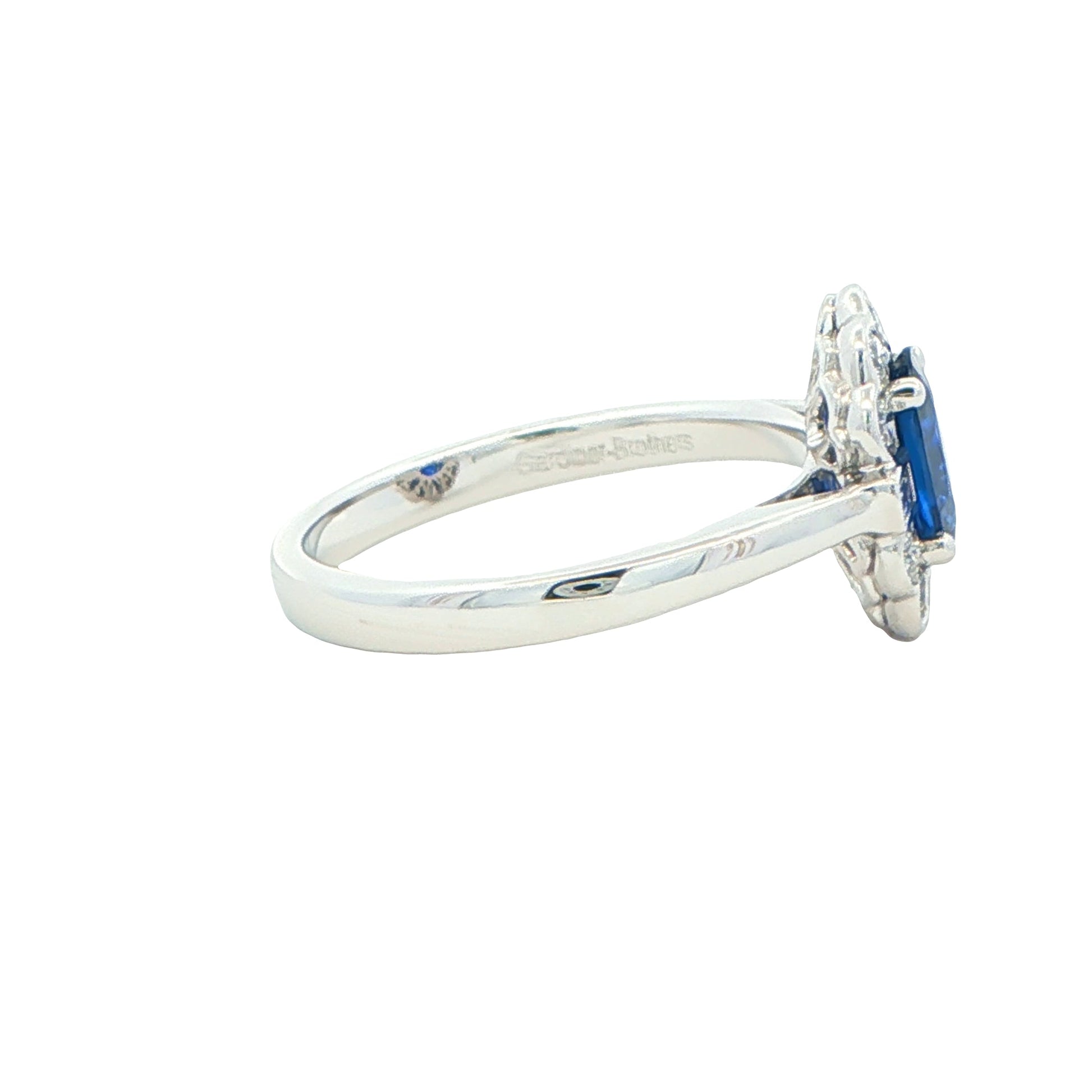 Sapphire AND DIAMOND FANCY CLUSTER STYLE RING Gardiner Brothers
