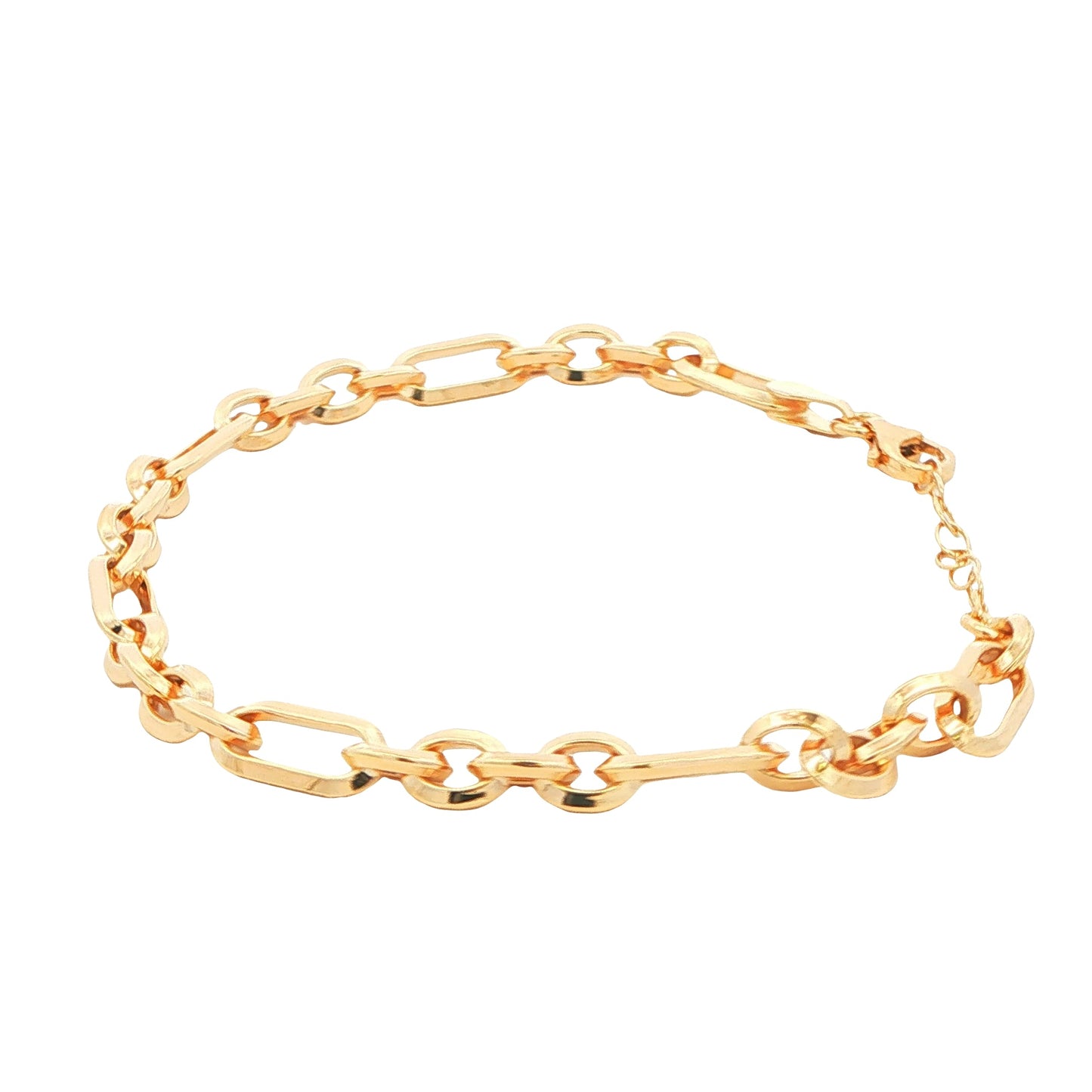 Yellow Gold Rectangular Shaped Link Bracelet Gardiner Brothers