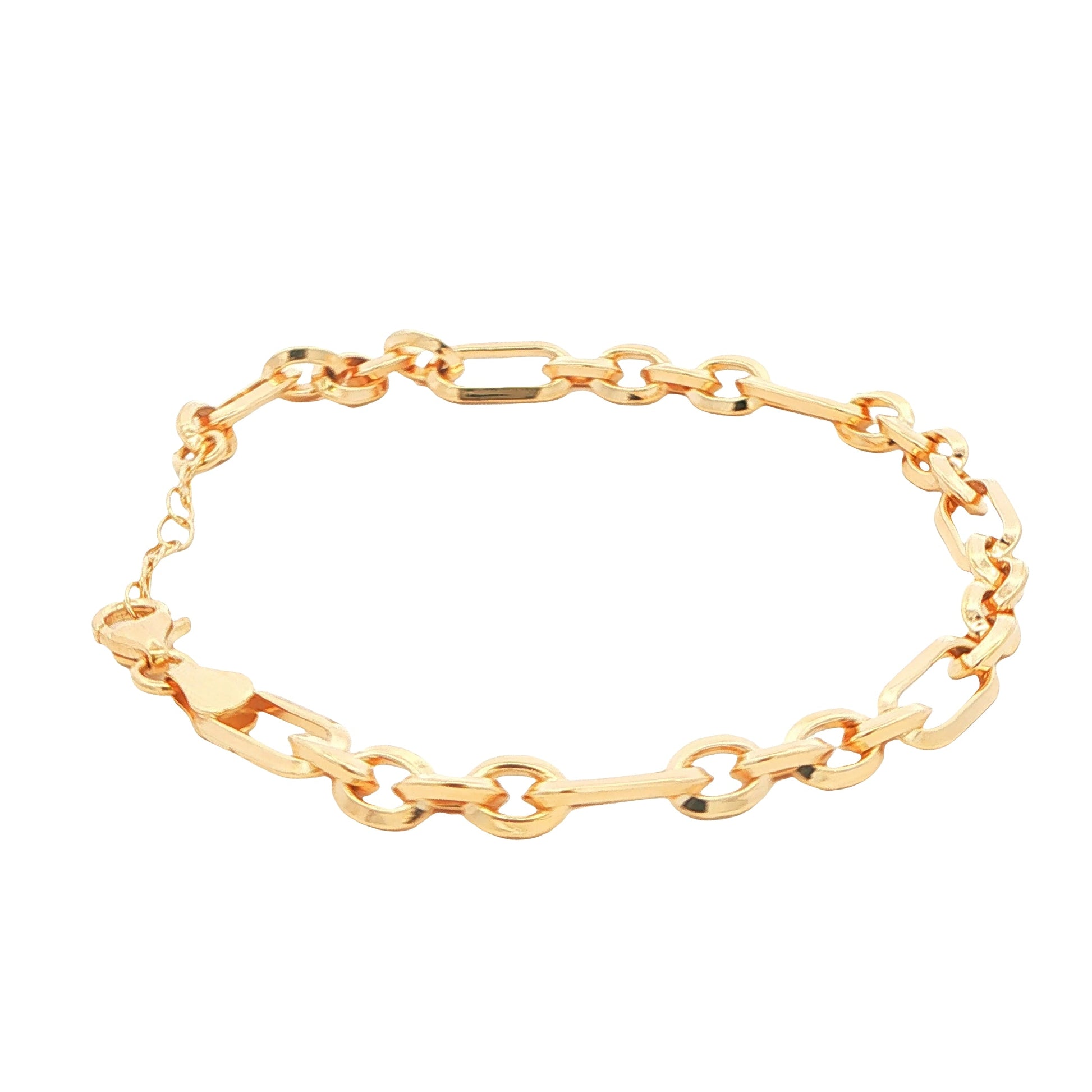 Yellow Gold Rectangular Shaped Link Bracelet Gardiner Brothers