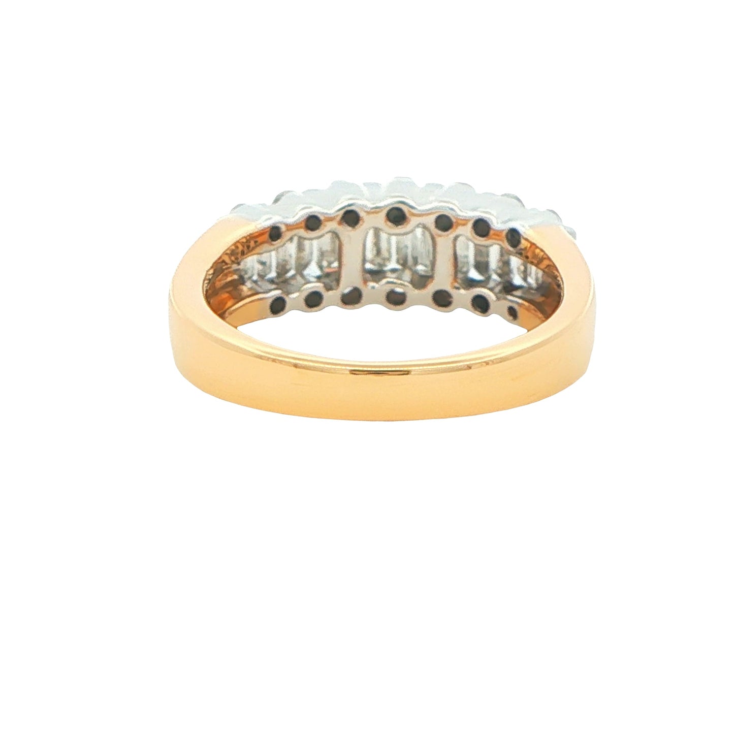 Round Brilliant and Baguette Cut Diamond Ring -1.00cts Gardiner Brothers