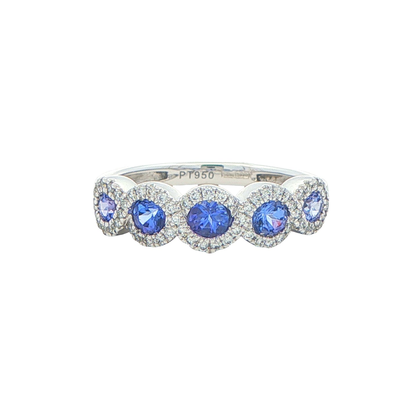 Tanzanite and Diamond Halo Style Dress Ring Gardiner Brothers