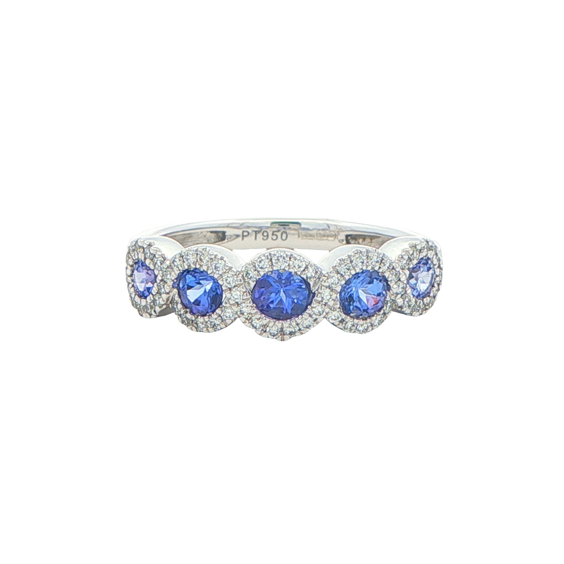 Tanzanite and Diamond Halo Style Dress Ring Gardiner Brothers