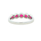 Ruby and Diamond Halo Style Dress Ring Gardiner Brothers