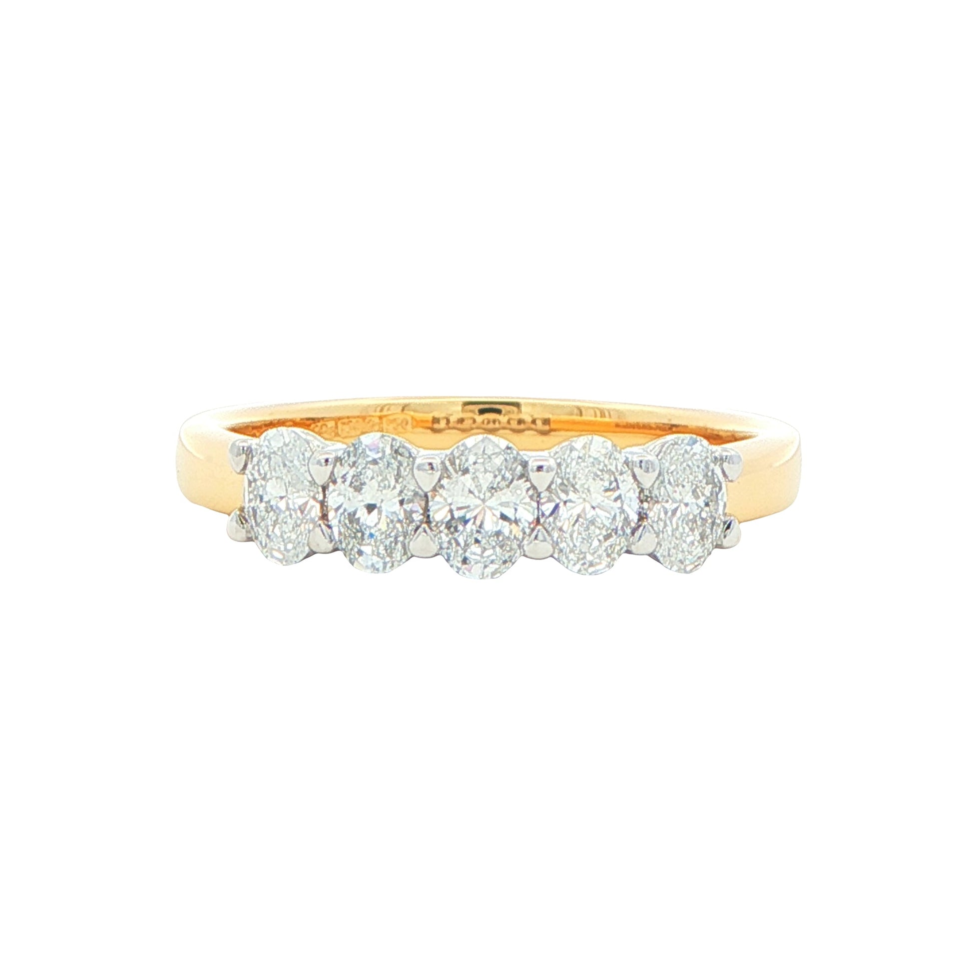 Oval shaped diamond 5 stone eternity ring - 1.00cts Gardiner Brothers