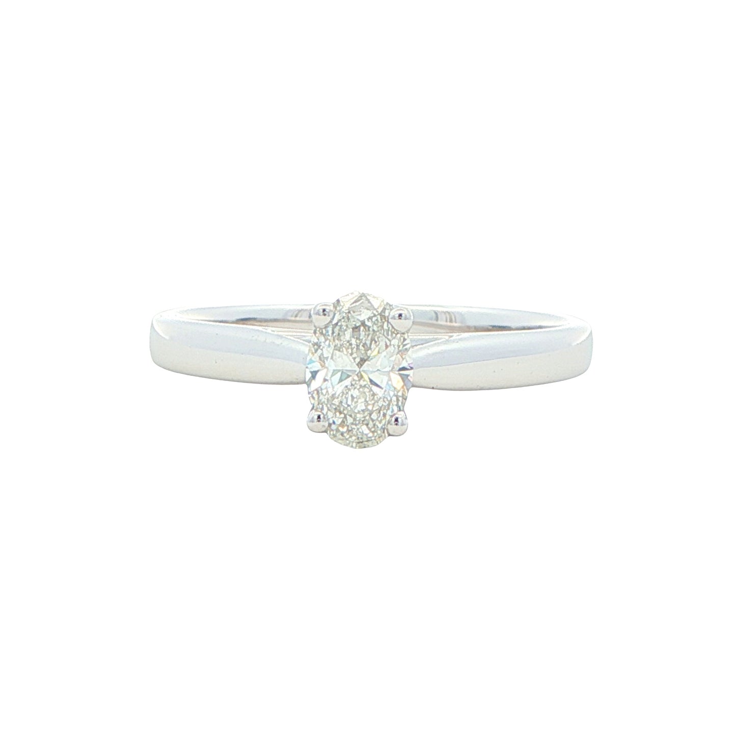 Platinum Oval Cut Diamond Solitaire Ring - 0.50cts Gardiner Brothers