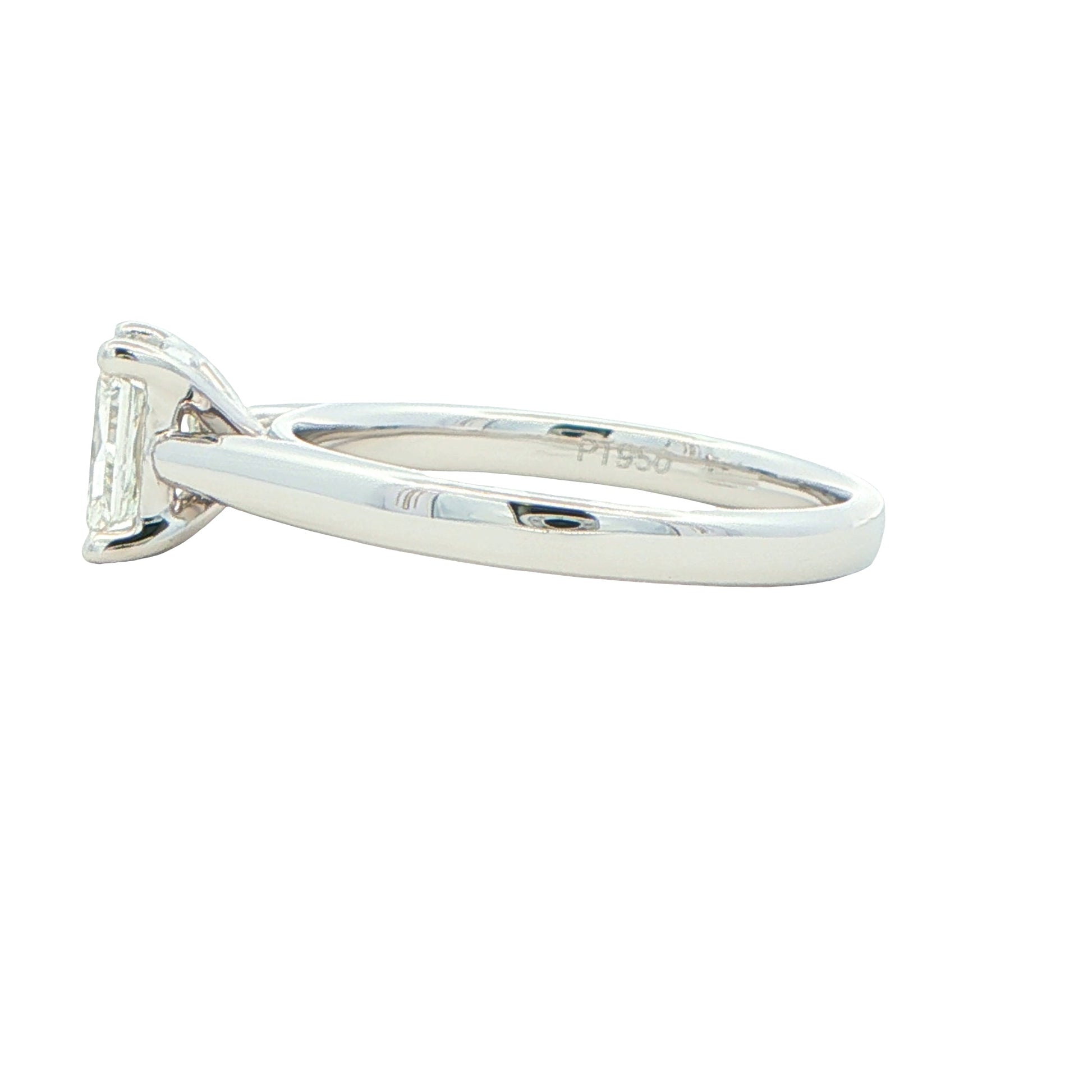 Platinum Radiant Cut Diamond Solitaire Ring - 0.90cts Gardiner Brothers