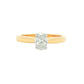 Yellow Gold Oval Shaped Diamond Solitaire Ring - 0.50cts Gardiner Brothers