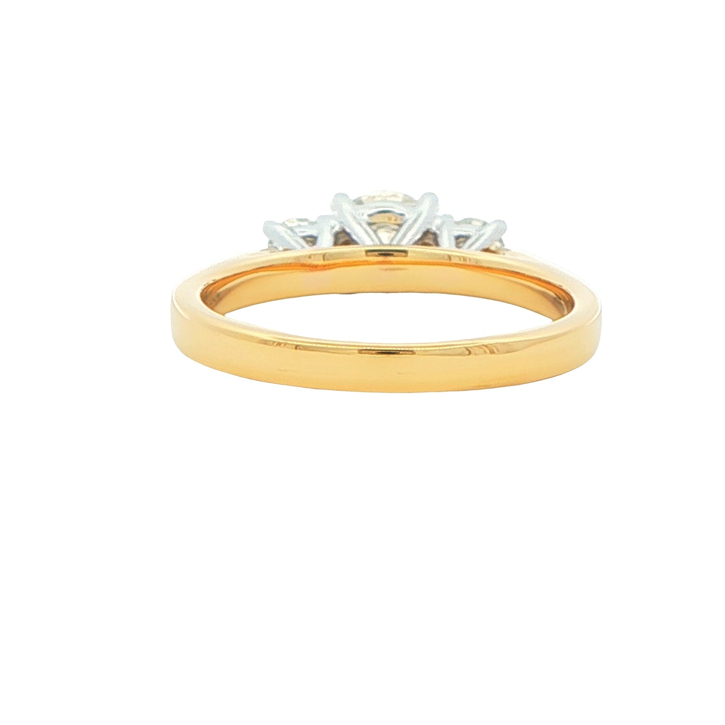Yellow Gold Round Brilliant Cut Diamond 3 Stone Ring - 1.05cts Gardiner Brothers