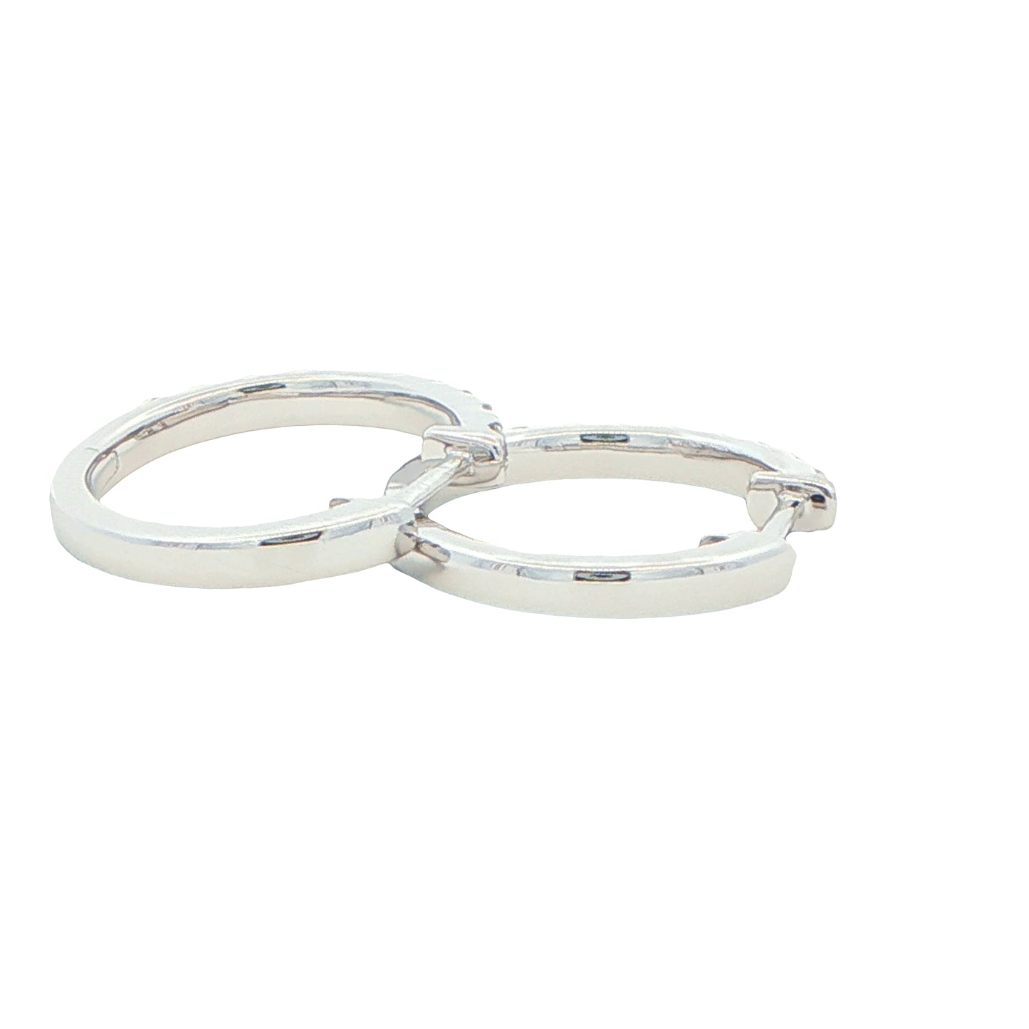 Round Brilliant cut diamond hoop earrings 16mm - 0.50cts Gardiner Brothers