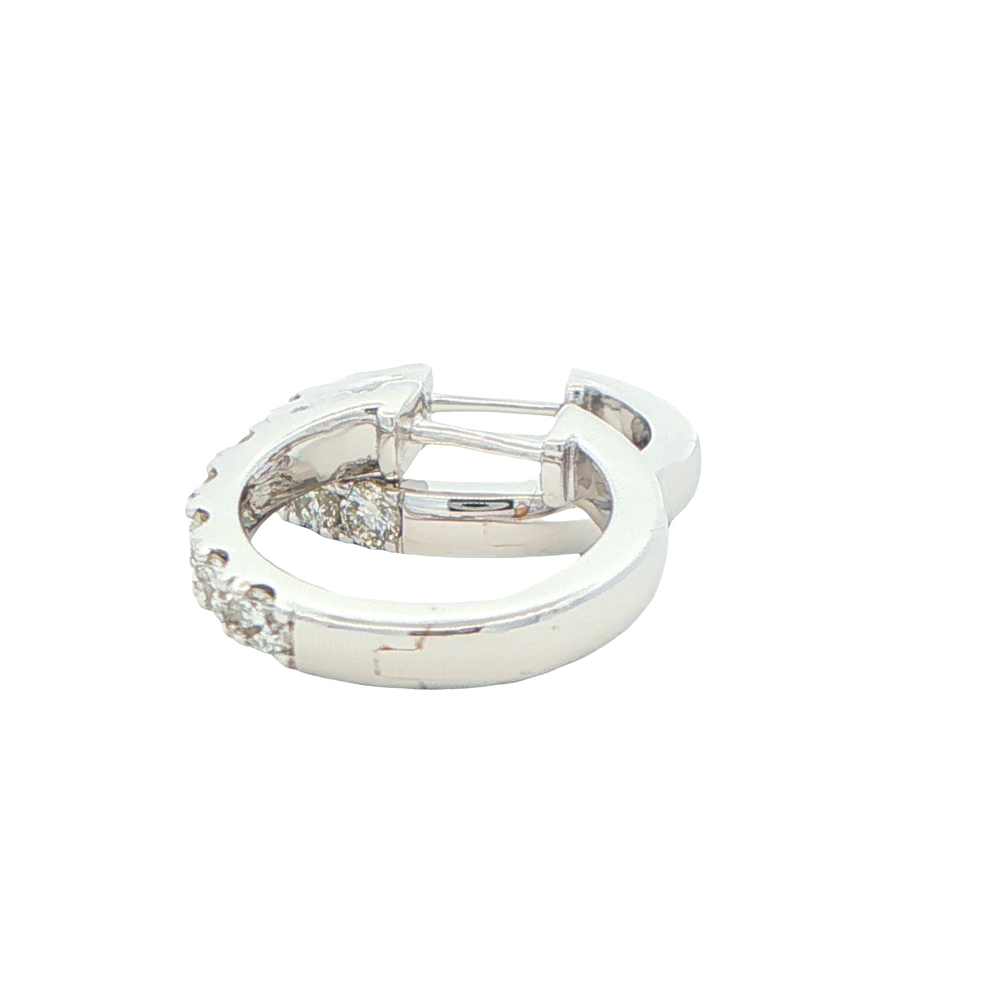 Round Brilliant cut diamond hoop earrings 16mm - 1.00cts Gardiner Brothers