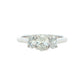 Platinum Oval Shaped Diamond 3 Stone Ring - 0.92cts Gardiner Brothers