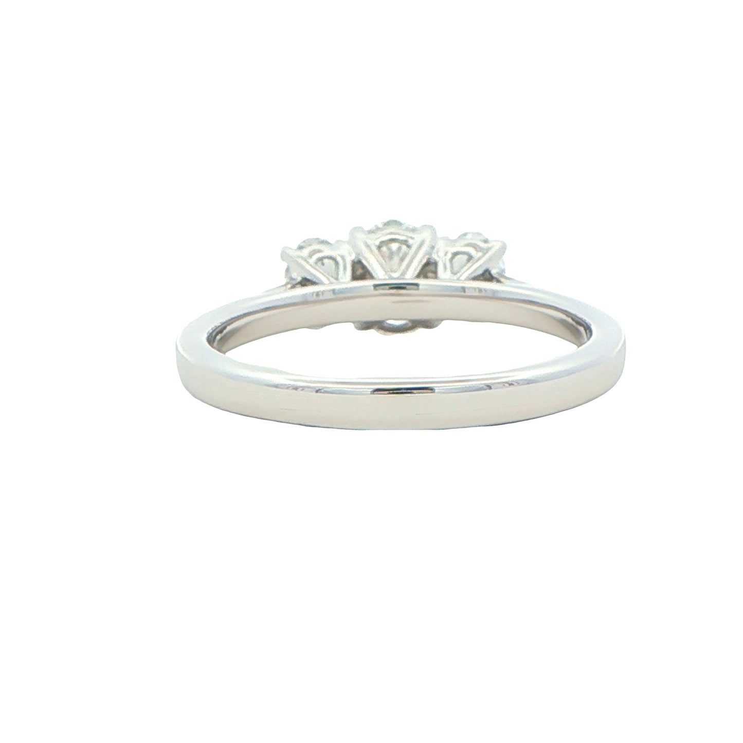 Platinum Oval Shaped Diamond 3 Stone Ring - 0.92cts Gardiner Brothers
