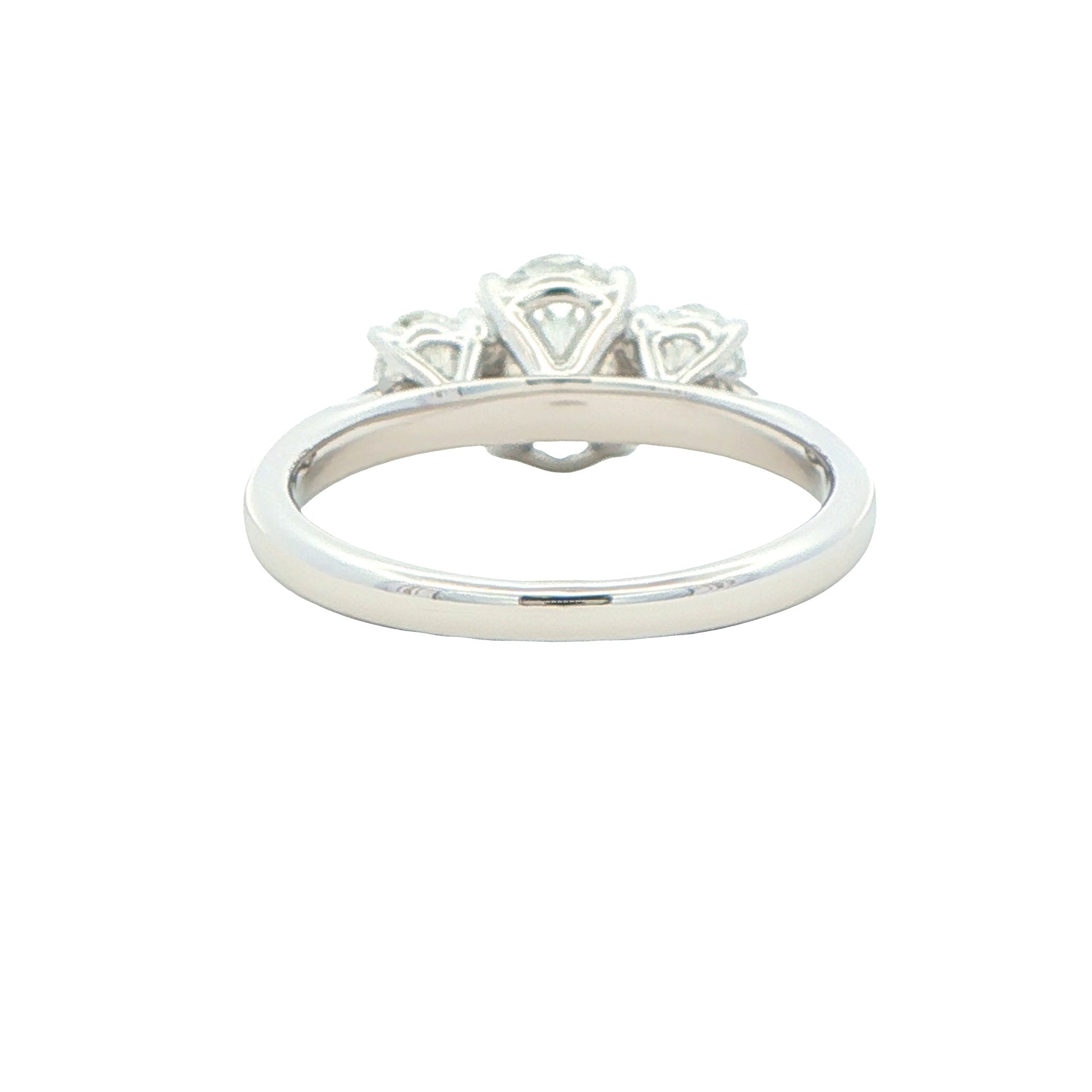 Platinum Oval Shaped Diamond 3 Stone Ring - 1.80cts Gardiner Brothers