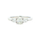 Platinum Oval and pear shaped diamond 3 stone ring - 0.80cts Gardiner Brothers