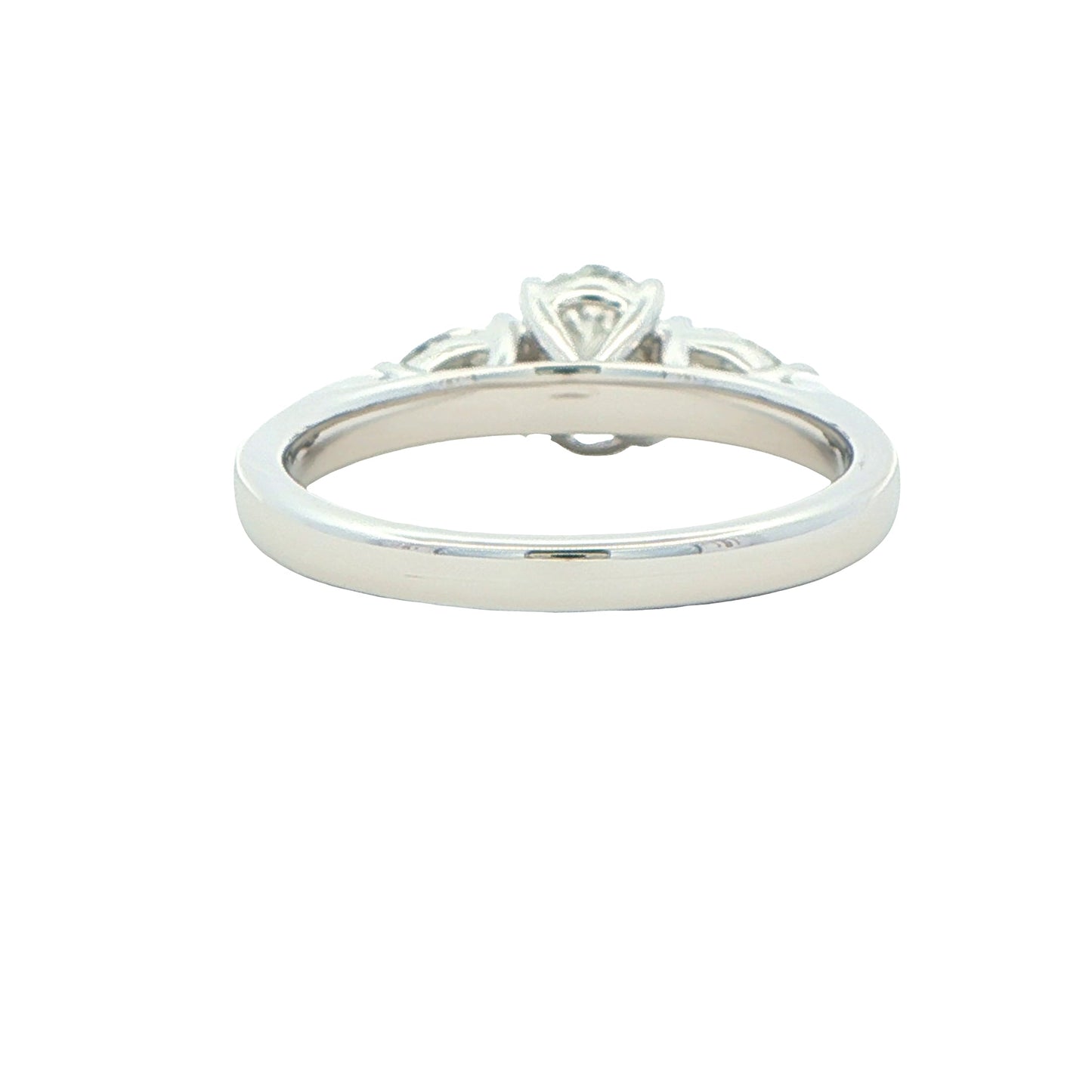 Platinum Oval and pear shaped diamond 3 stone ring - 1.00cts Gardiner Brothers