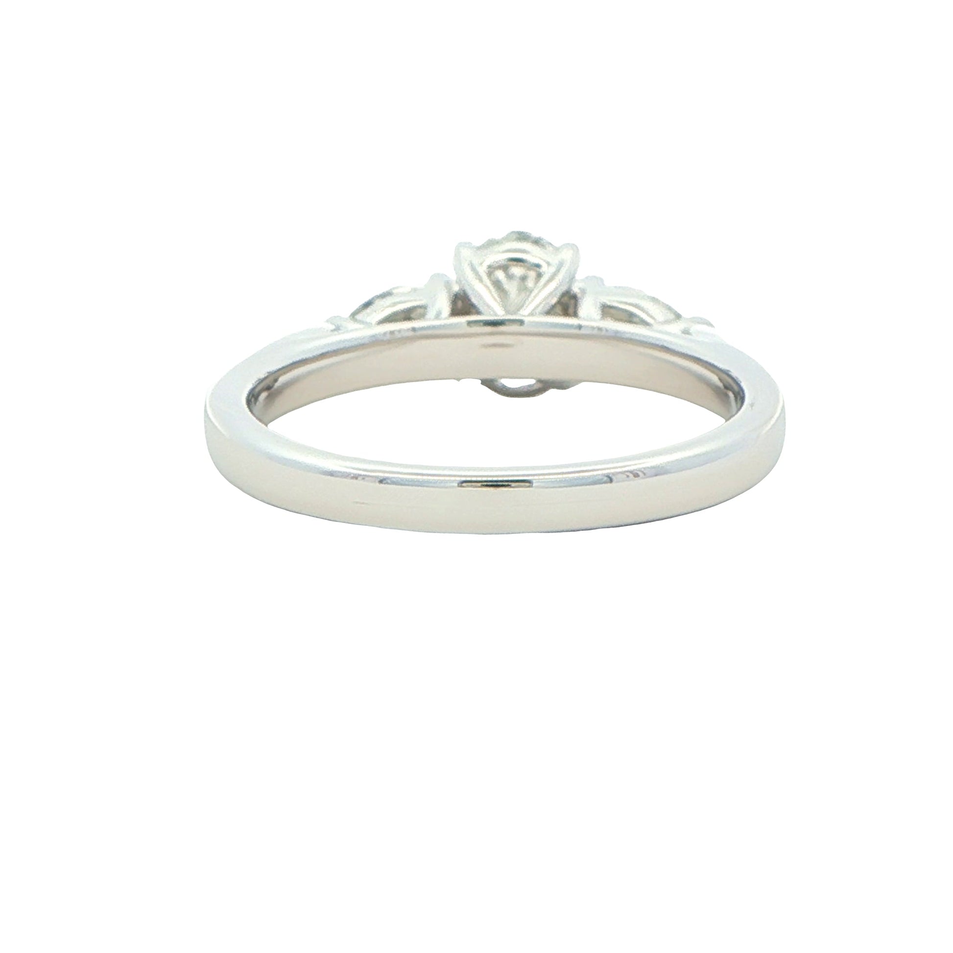 Platinum Oval and pear shaped diamond 3 stone ring - 1.00cts Gardiner Brothers