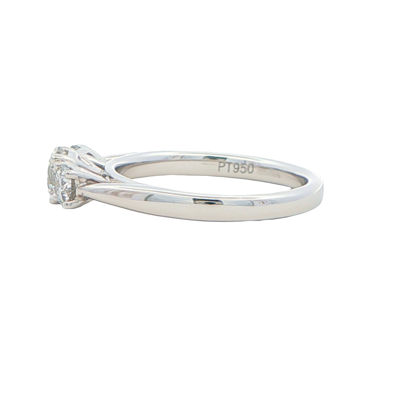 Platinum Round Brilliant Cut Diamond 3 Stone Ring - 0.70cts Gardiner Brothers