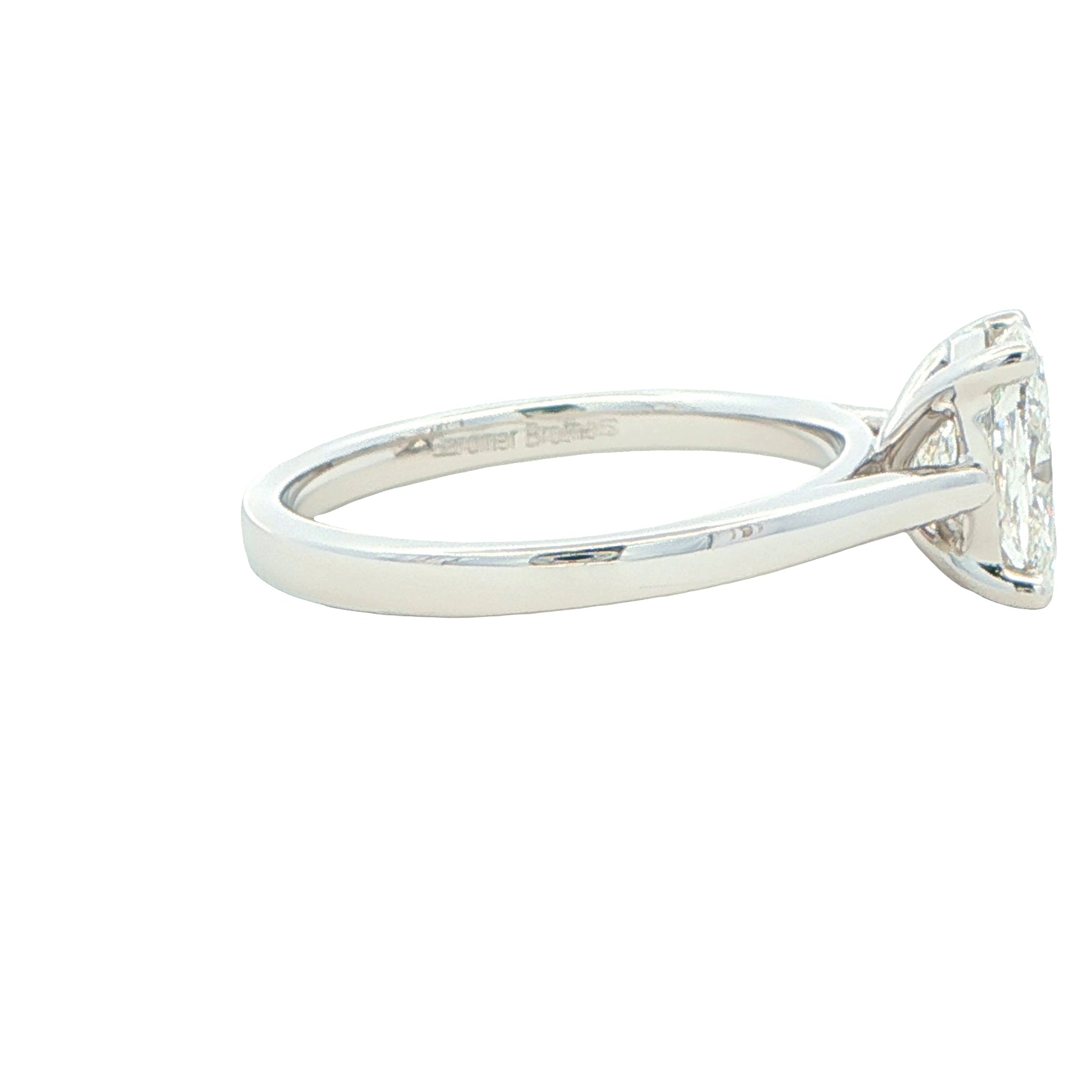 Platinum Elongated Cushion Shaped Diamond Solitaire Ring - 1.50cts Gardiner Brothers