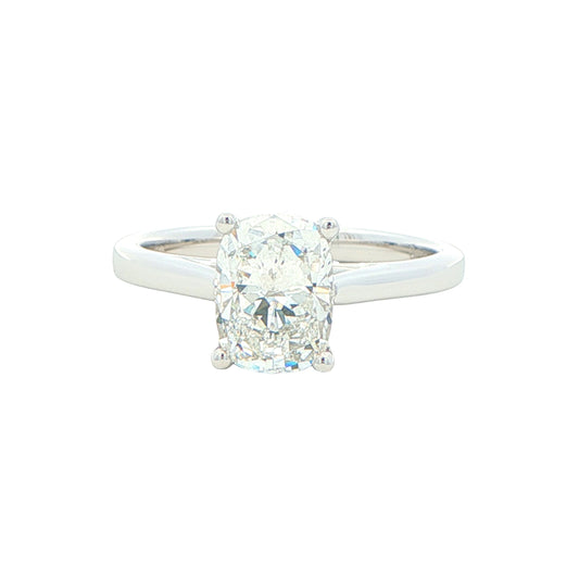 Platinum Elongated Cushion Shaped Diamond Solitaire Ring - 1.50cts Gardiner Brothers