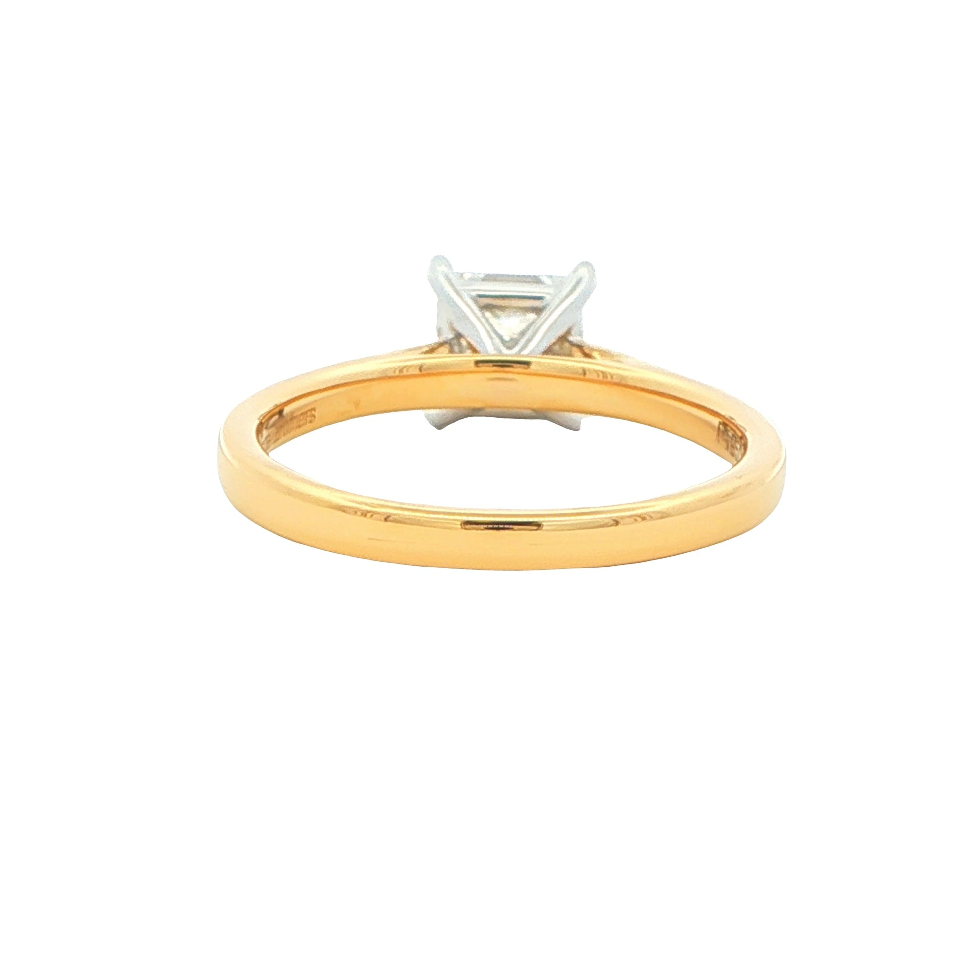Yellow Gold Princess Cut Diamond Solitaire Ring - 1.21cts Gardiner Brothers